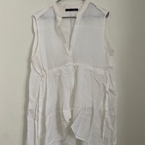 White High Low Zara Blouse